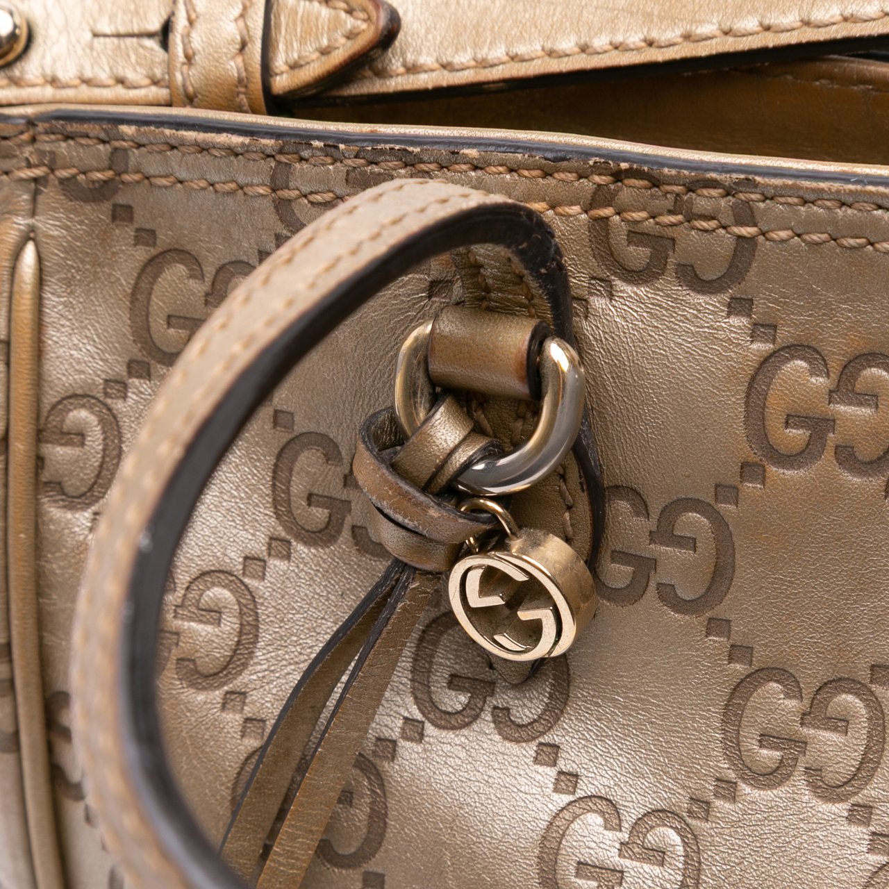Gucci Small Guccissima Bree Satchel Goud