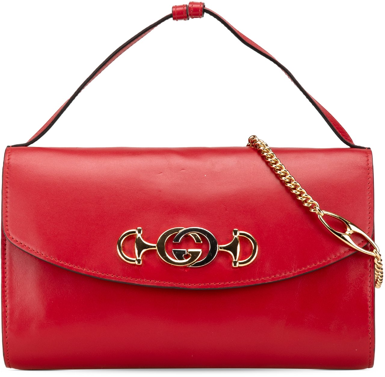 Gucci Small Leather Zumi Satchel Rood