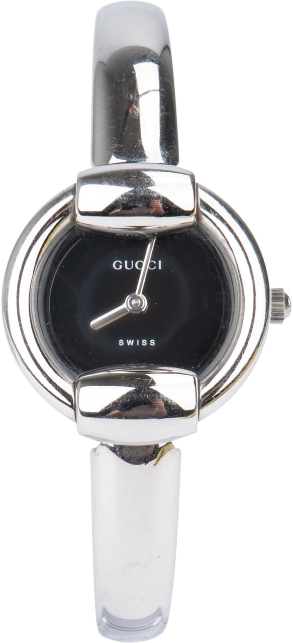 Gucci Gucci Silver Tone Black Dial 1400L Women Watch Divers