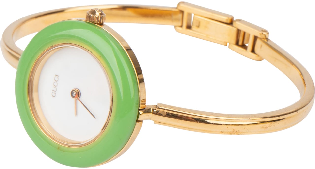 Gucci Gucci Gold Tone Change Bezel White Dial 11/12.2 Women Watch Goud