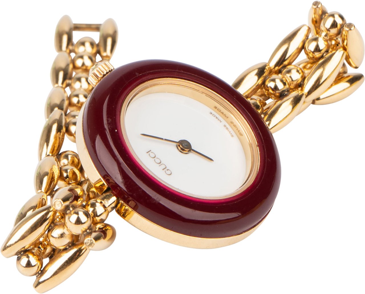 Gucci Gucci Gold Tone Change Bezel White Dial 11/12.2 Women Watch Goud