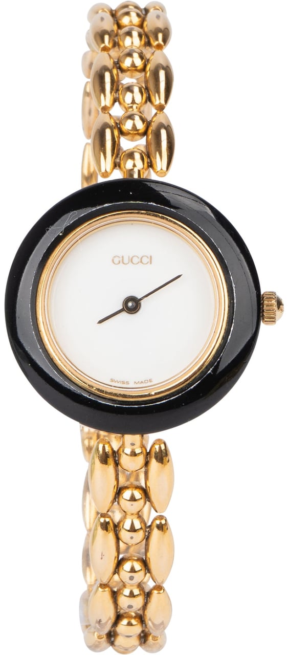 Gucci Gucci Gold Tone White Dial 11/12.2 Women Watch Goud