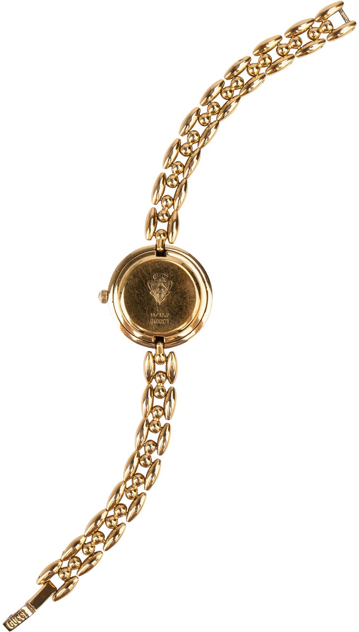 Gucci Gucci Gold Tone White Dial 11/12.2 Women Watch Goud