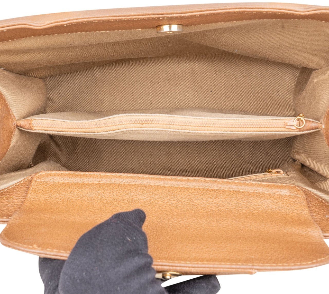 Gucci Gucci Brown Suede Bamboo Handbag Bruin