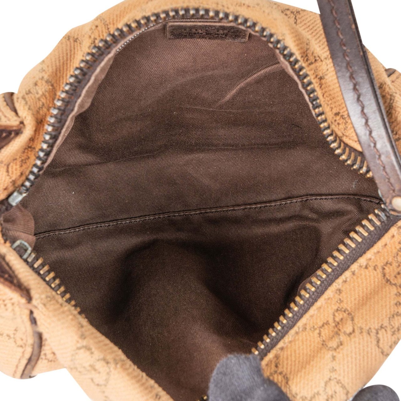 Gucci GG Monogram Shoulder Bag Bruin