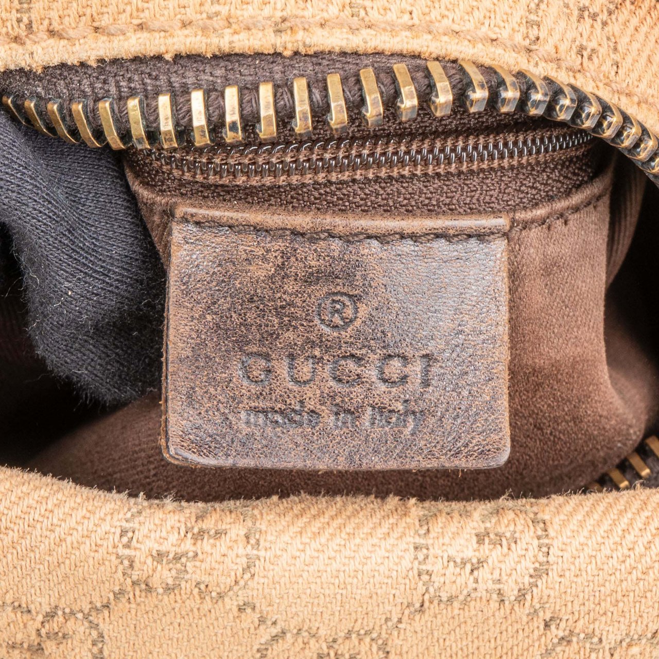 Gucci GG Monogram Shoulder Bag Bruin