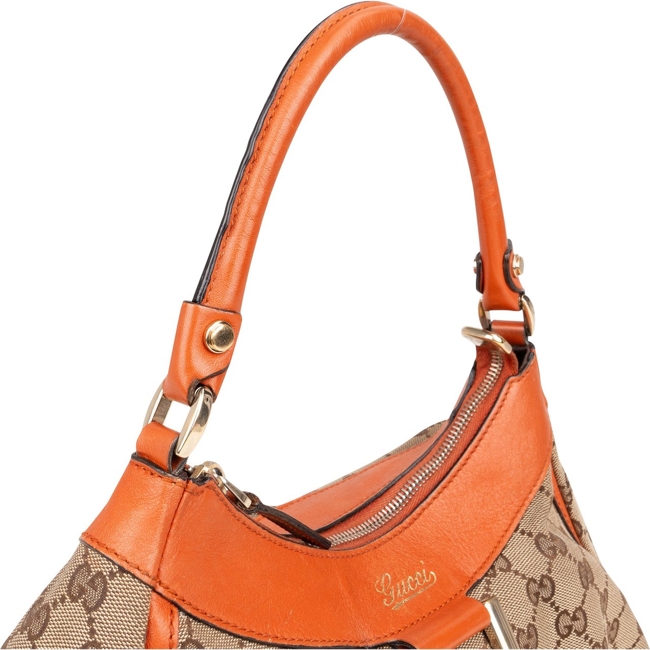 Gucci Gucci GG Monogram Abbey Handbag Bruin
