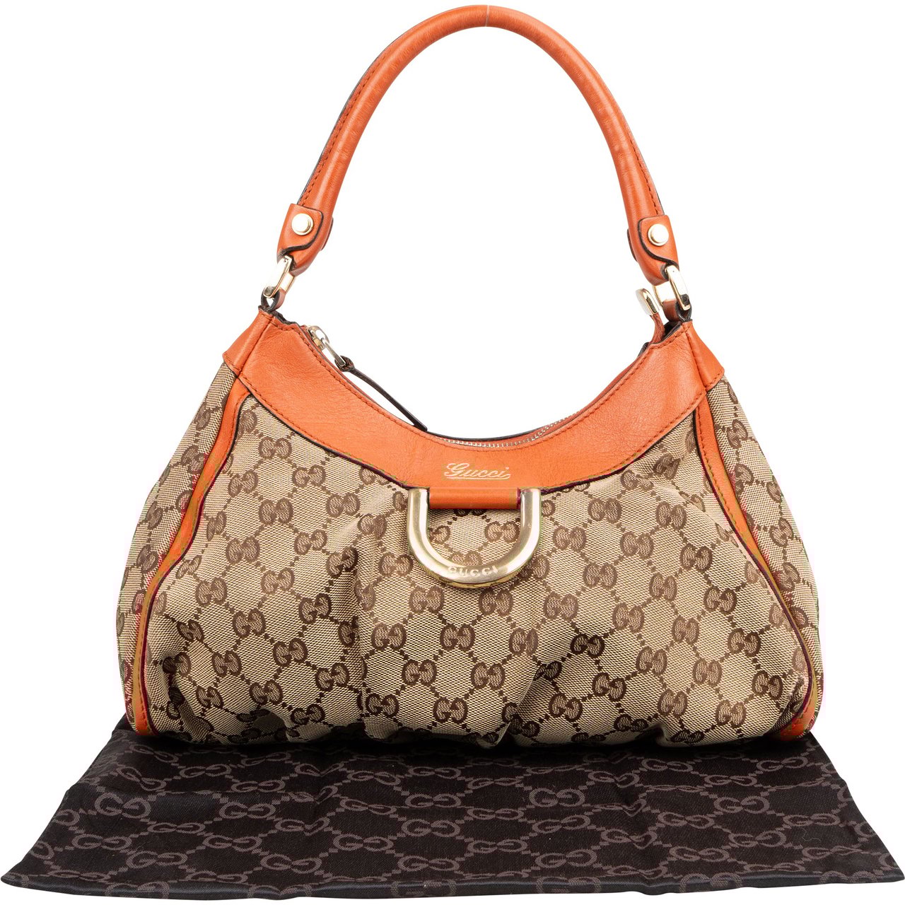 Gucci Gucci GG Monogram Abbey Handbag Bruin