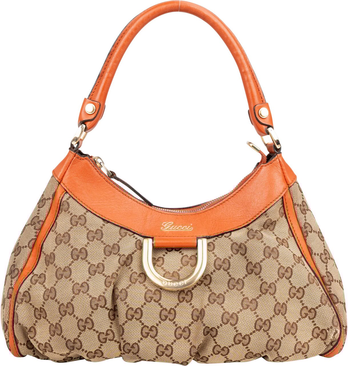 Gucci Gucci GG Monogram Abbey Handbag Bruin