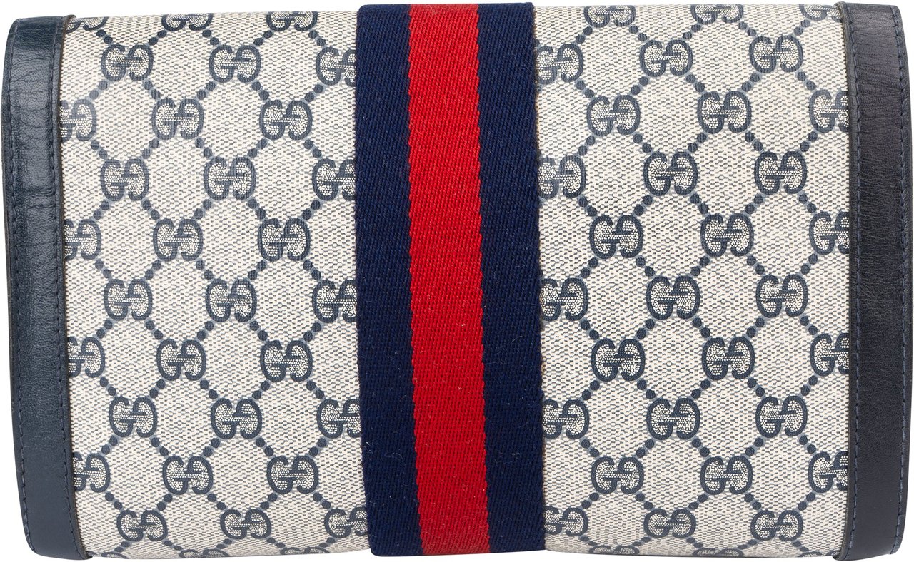 Gucci Gucci GG Monogram Vintage Clutch Blauw