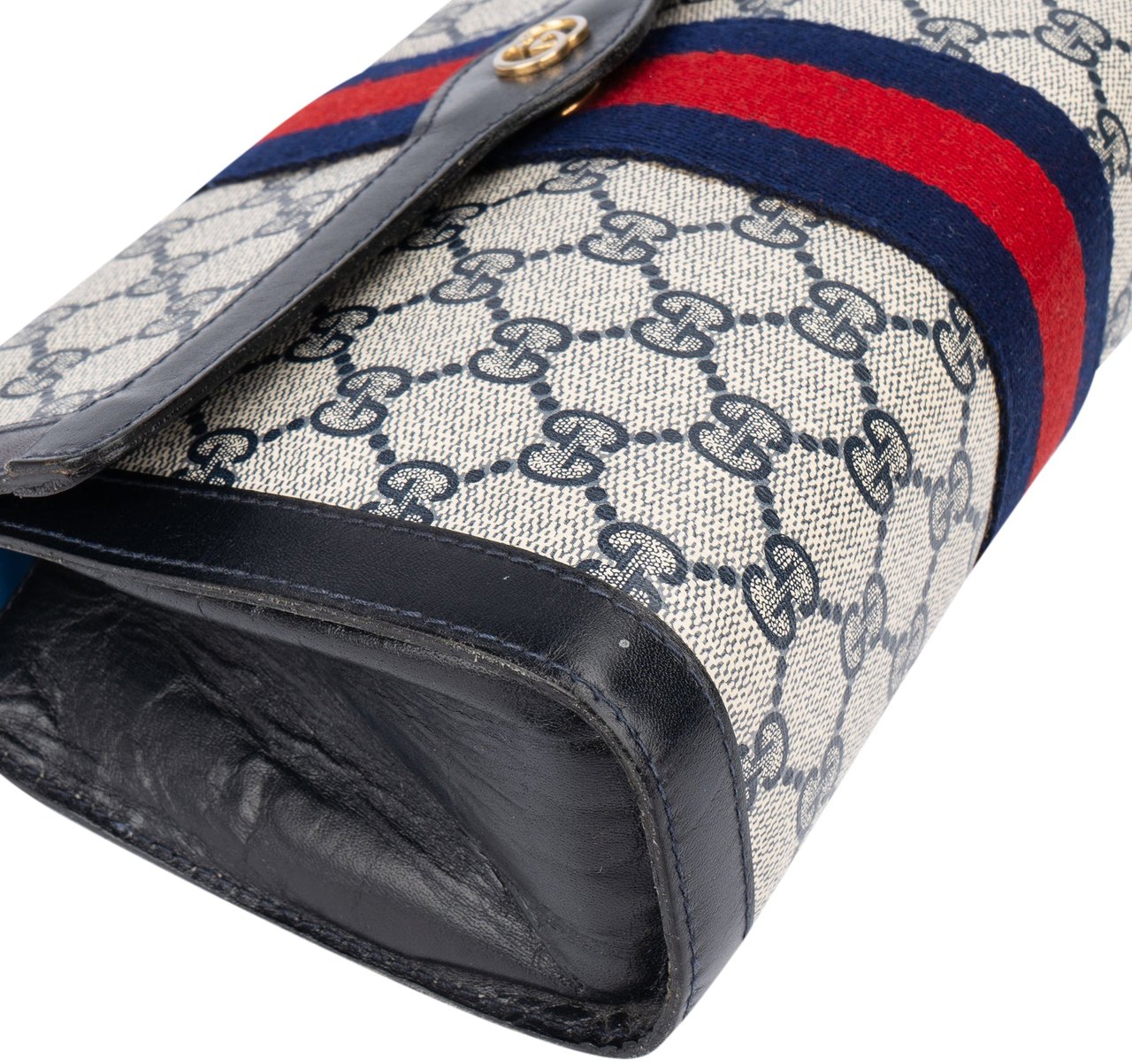 Gucci Gucci GG Monogram Vintage Clutch Blauw