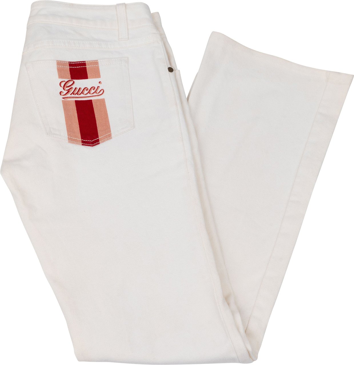 Gucci Gucci White Cotton Jeans (IT 38 / DE 34) Wit