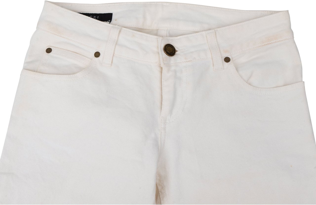 Gucci Gucci White Cotton Jeans (IT 38 / DE 34) Wit