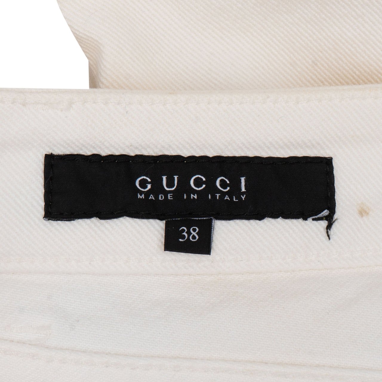 Gucci White Cotton Jeans (IT 38 / DE 34) Wit