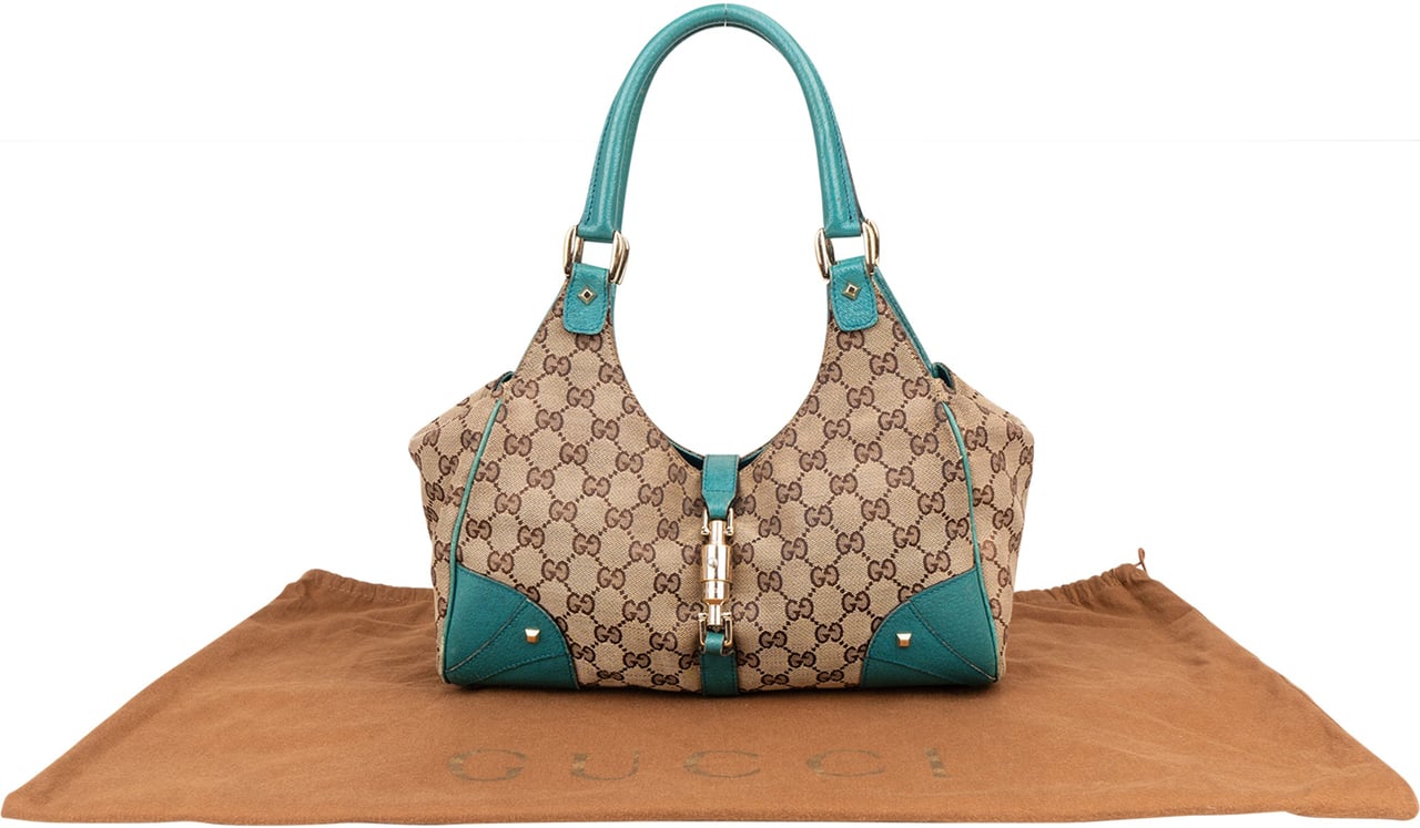 Gucci Gucci GG Monogram Jackie Handbag Bruin