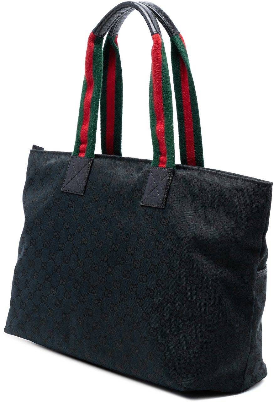 Gucci GG Canvas Web Tote Zwart