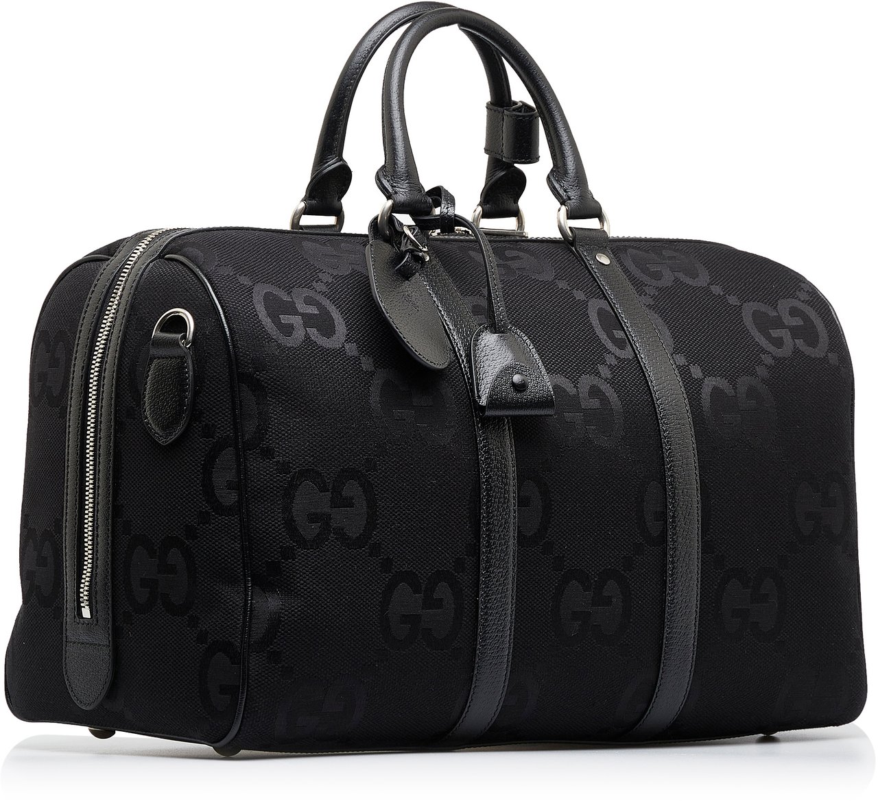 Gucci Small Jumbo GG Canvas Duffle Bag Zwart