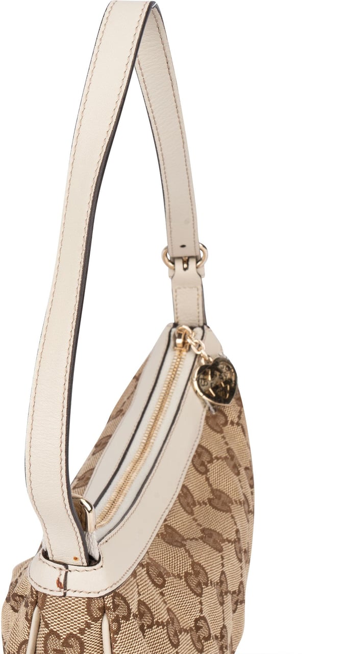 Gucci Gucci GG Monogram Heart Shoulder Bag Bruin