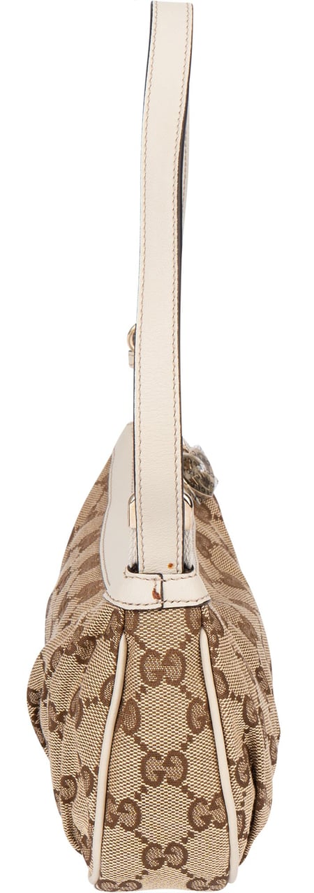 Gucci Gucci GG Monogram Heart Shoulder Bag Bruin