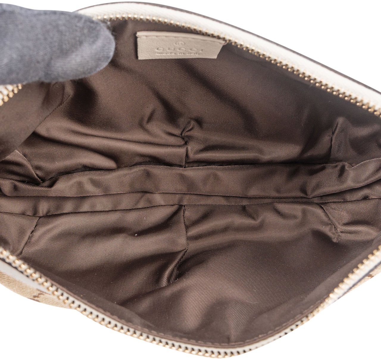 Gucci Gucci GG Monogram Heart Shoulder Bag Bruin