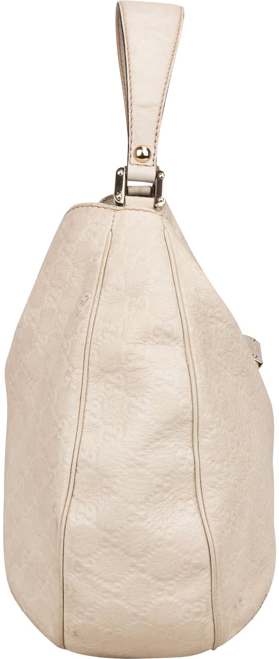 Gucci Leather GG Monogram Guccissima Handbag Wit