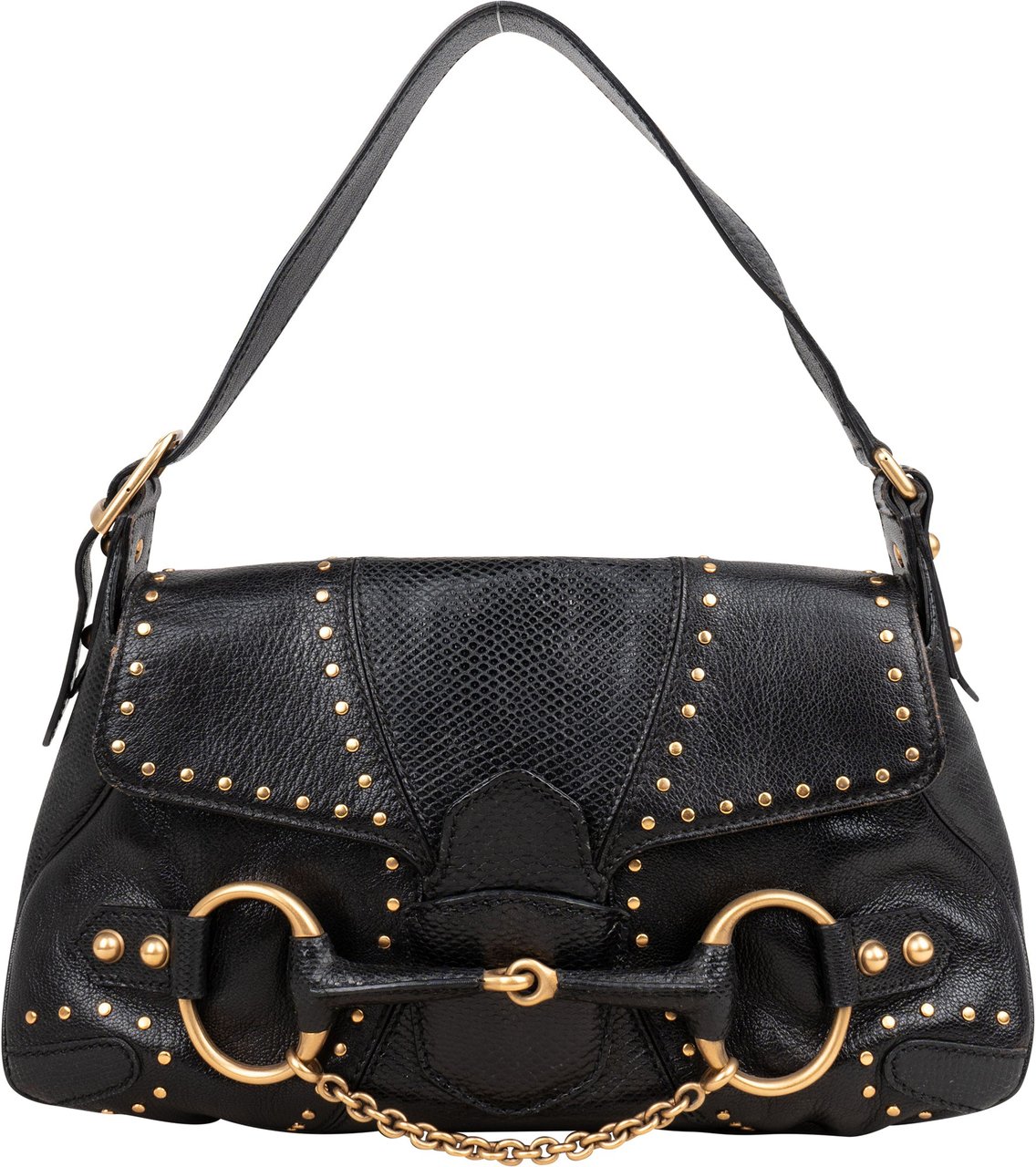 Gucci Gucci Black Limited Python Horsebit By Tom Ford Handbag Zwart