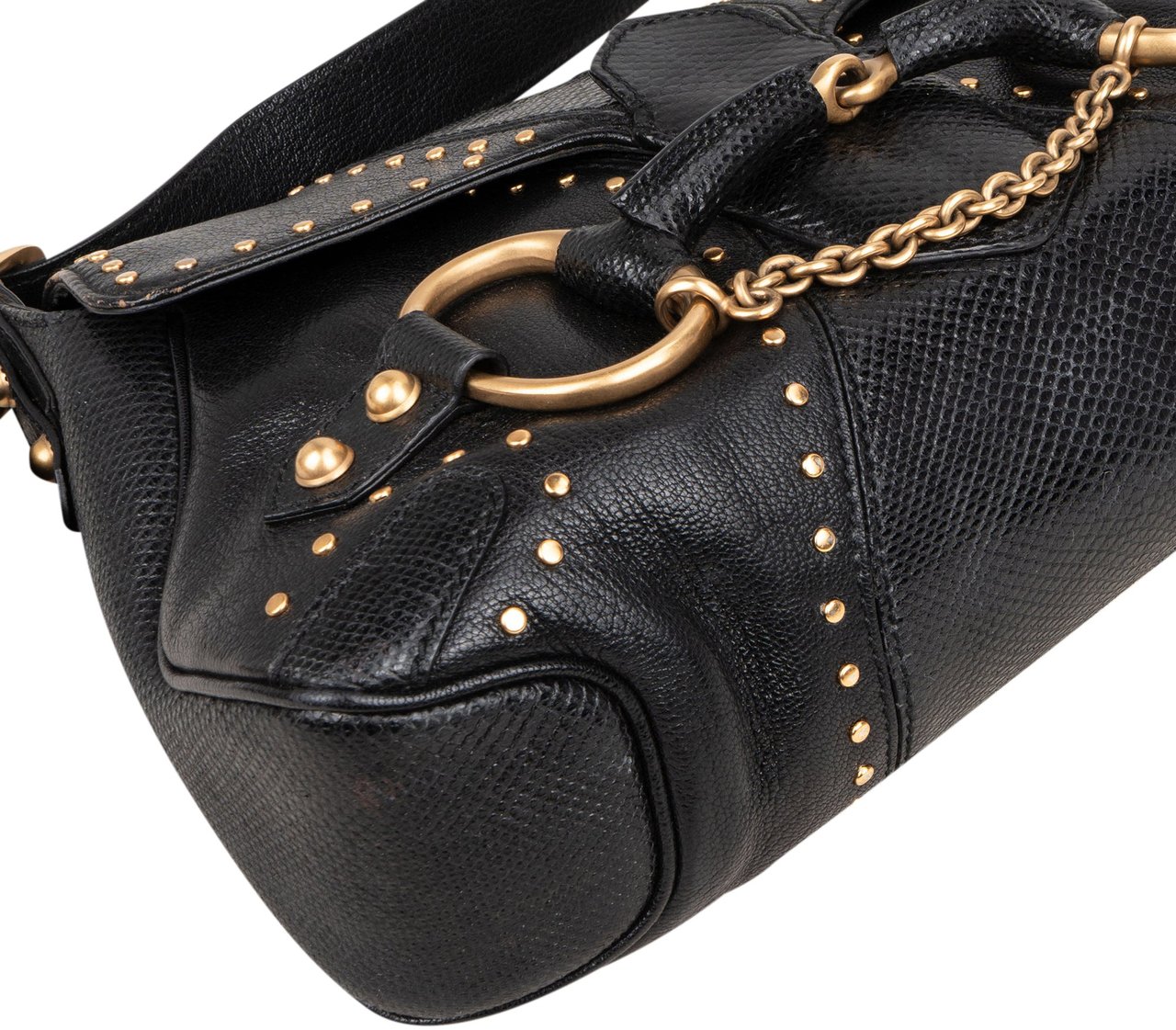Gucci Gucci Black Limited Python Horsebit By Tom Ford Handbag Zwart