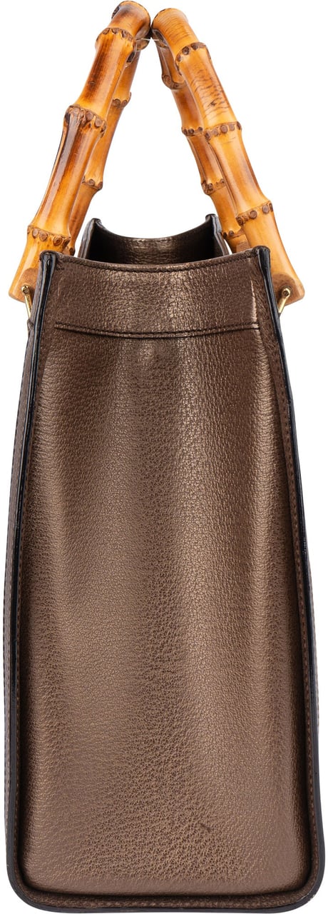Gucci Gucci Leather Bamboo Handbag Bruin