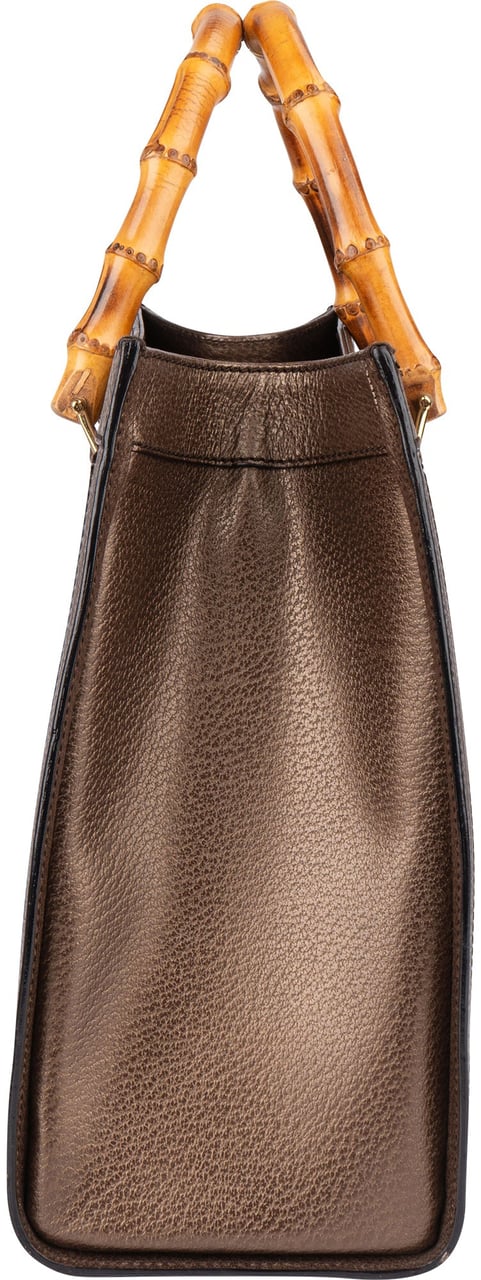 Gucci Gucci Leather Bamboo Handbag Bruin