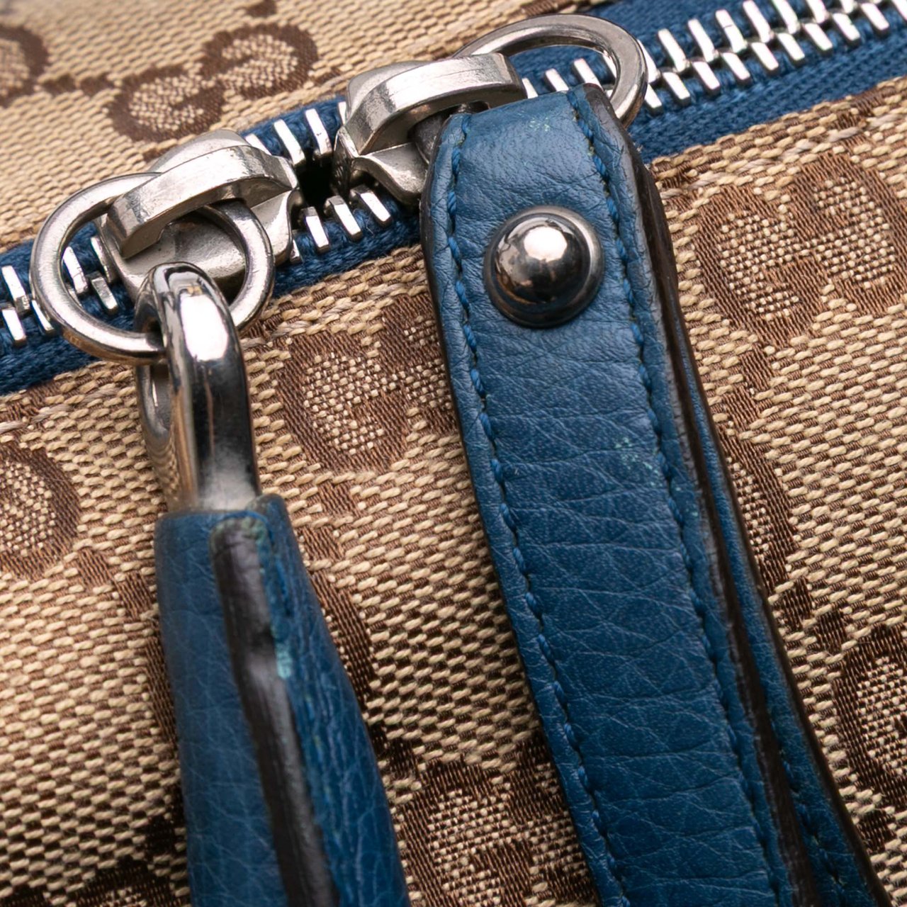 Gucci Large GG Canvas Icon Bit Satchel Bruin