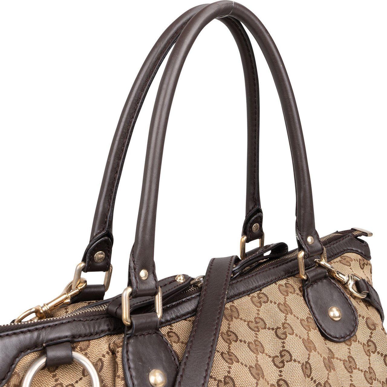 Gucci Gucci GG Monogram Sukey Handbag Bruin