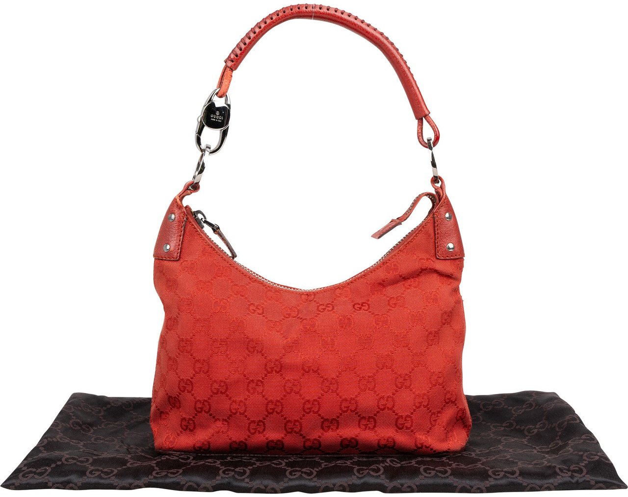 Gucci Gucci GG Monogram Hobo Bag Rood