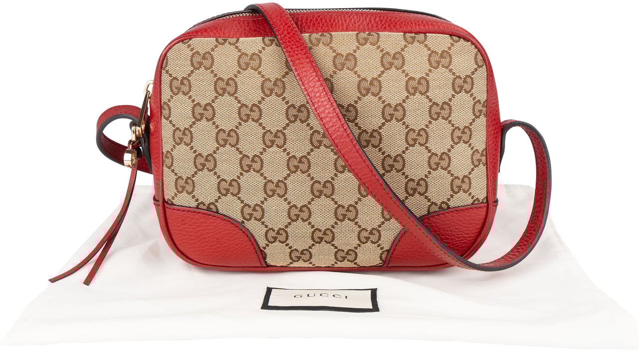 Gucci Gucci GG Monogram Bree Crossbody Bag Bruin