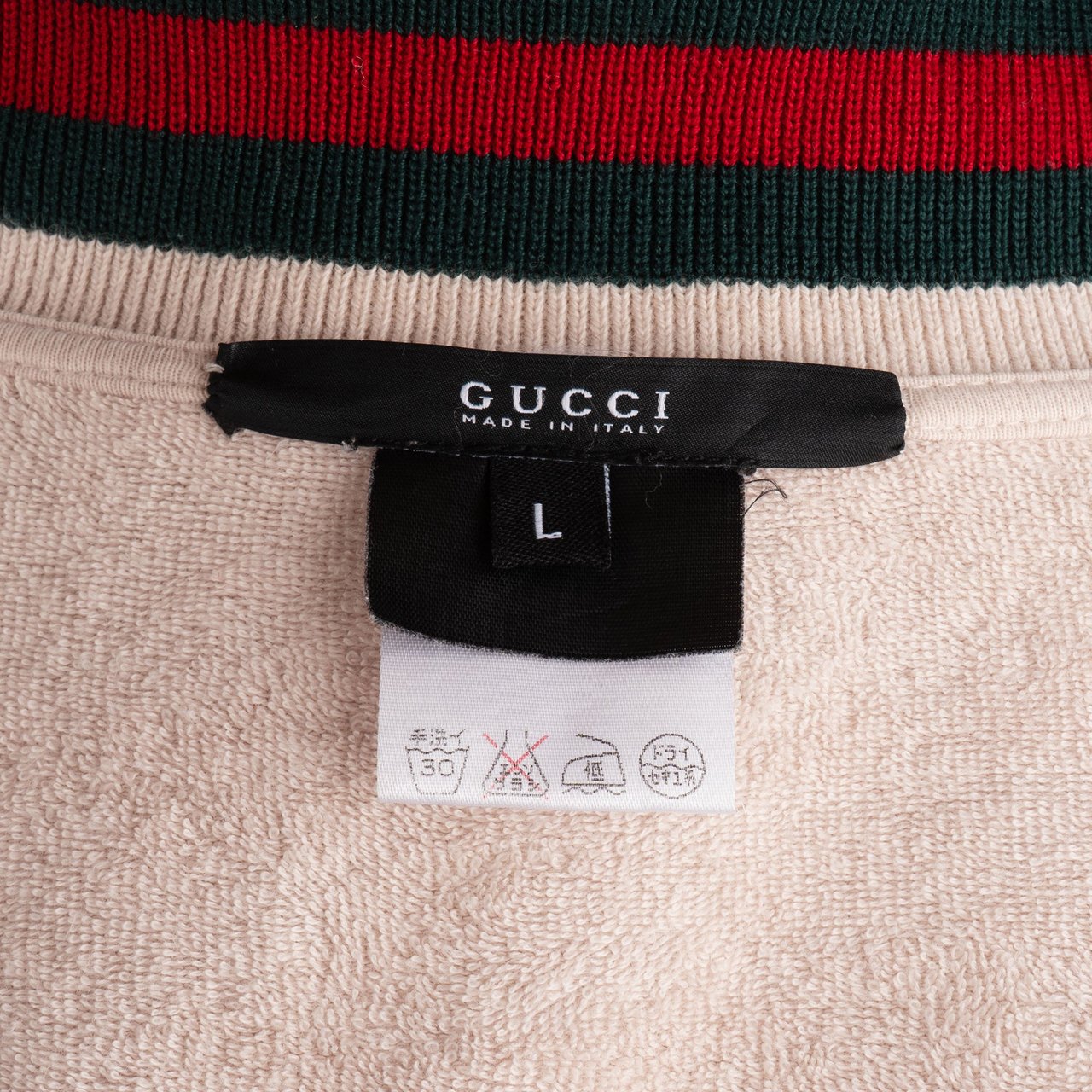 Gucci Gucci White Cotton Stripes Men Jacket (L) Wit