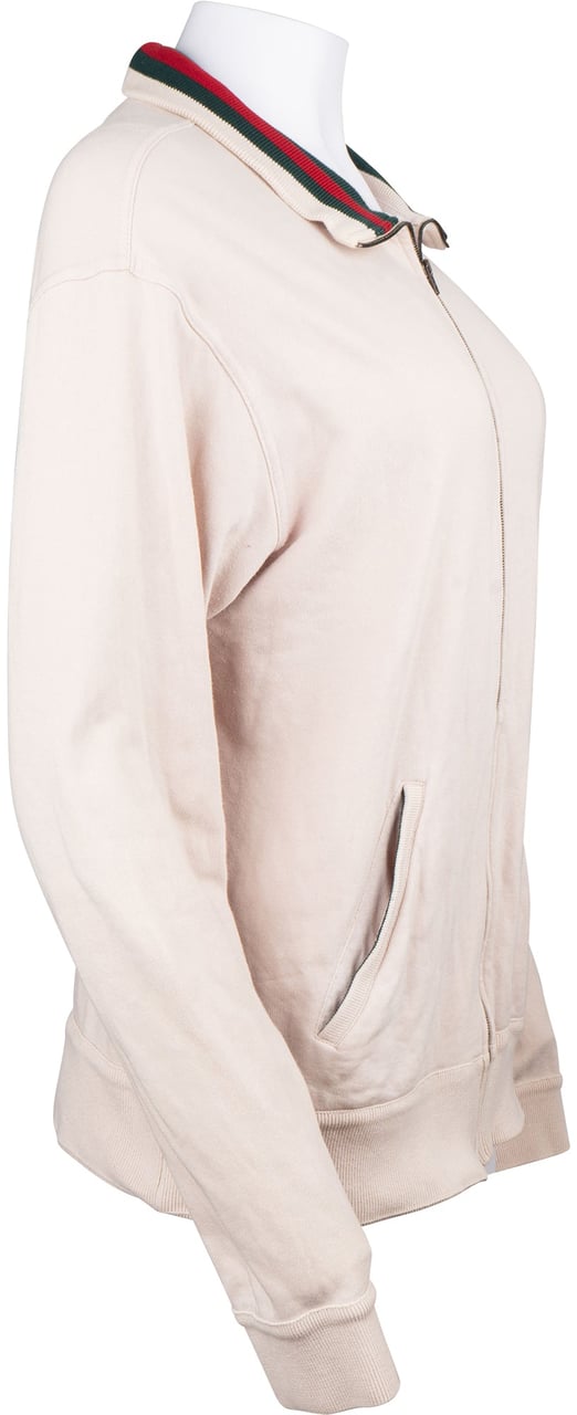 Gucci Gucci White Cotton Stripes Men Jacket (L) Wit