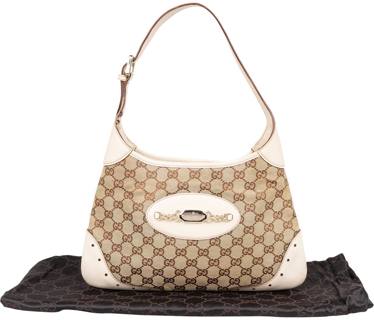 Gucci Gucci GG Monogram Jackie Handbag Bruin