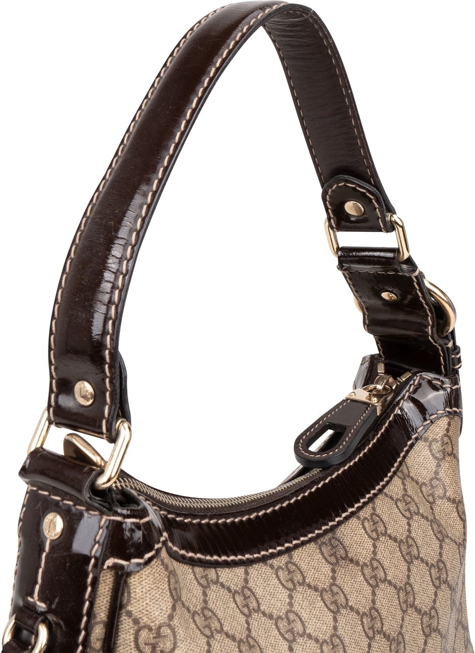 Gucci Gucci GG Monogram Hobo Bag Bruin