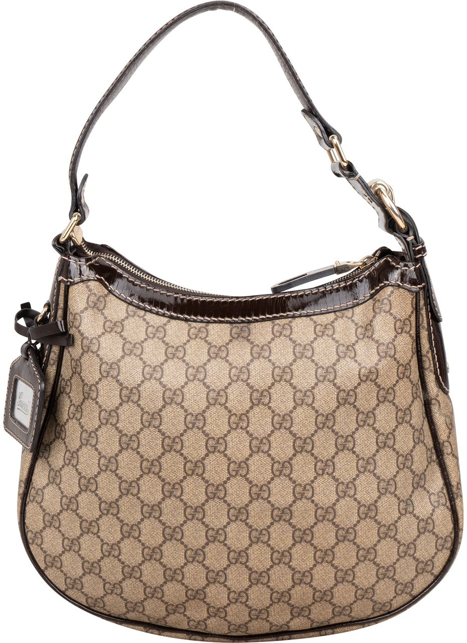 Gucci Gucci GG Monogram Hobo Bag Bruin
