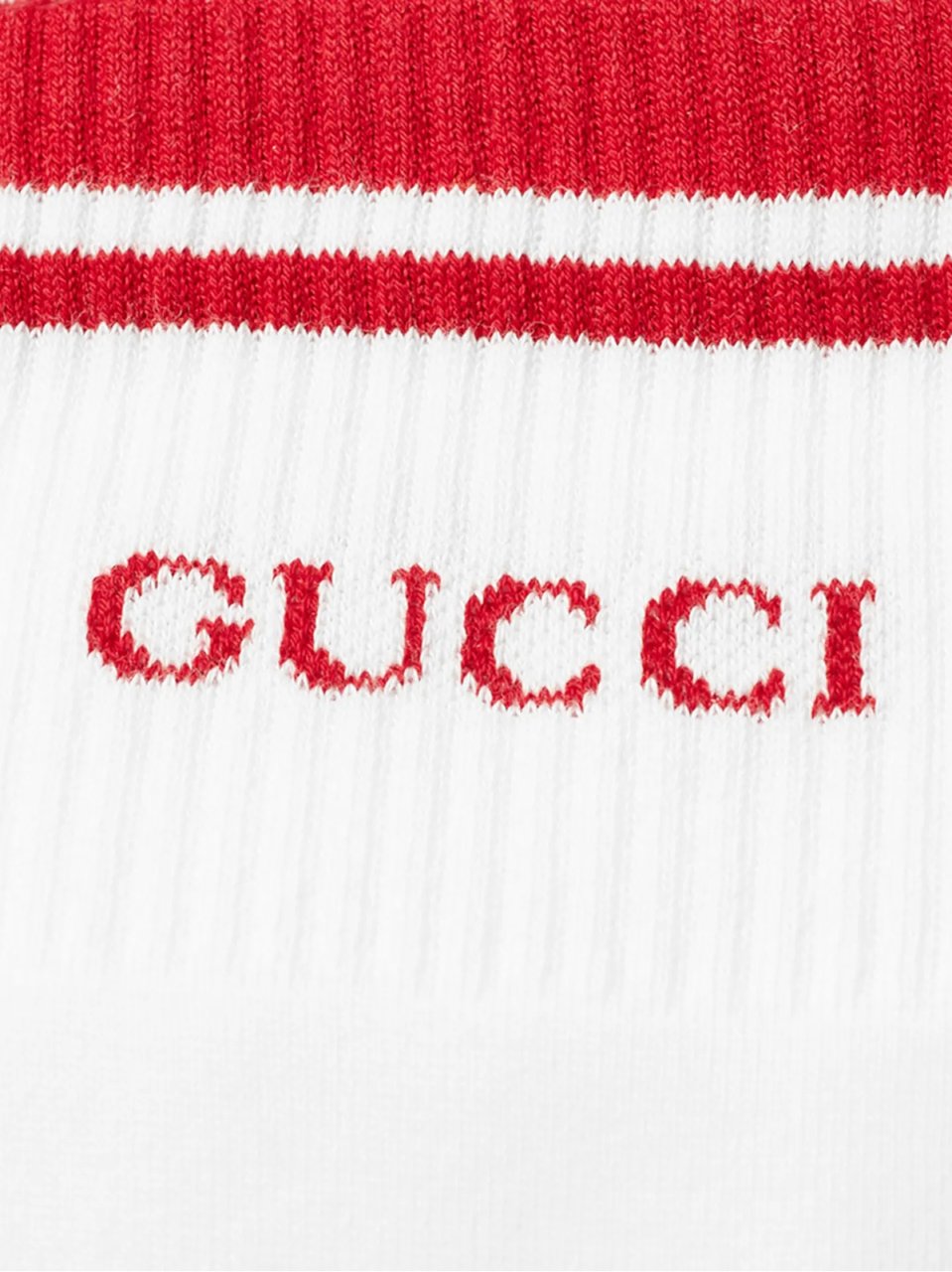 Gucci Embroidered Logo Socks Wit