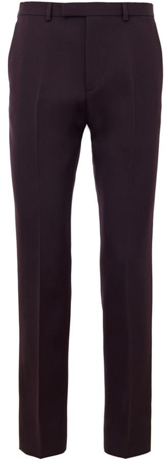 Gucci Bordeaux Wool Dress Pants Maroon