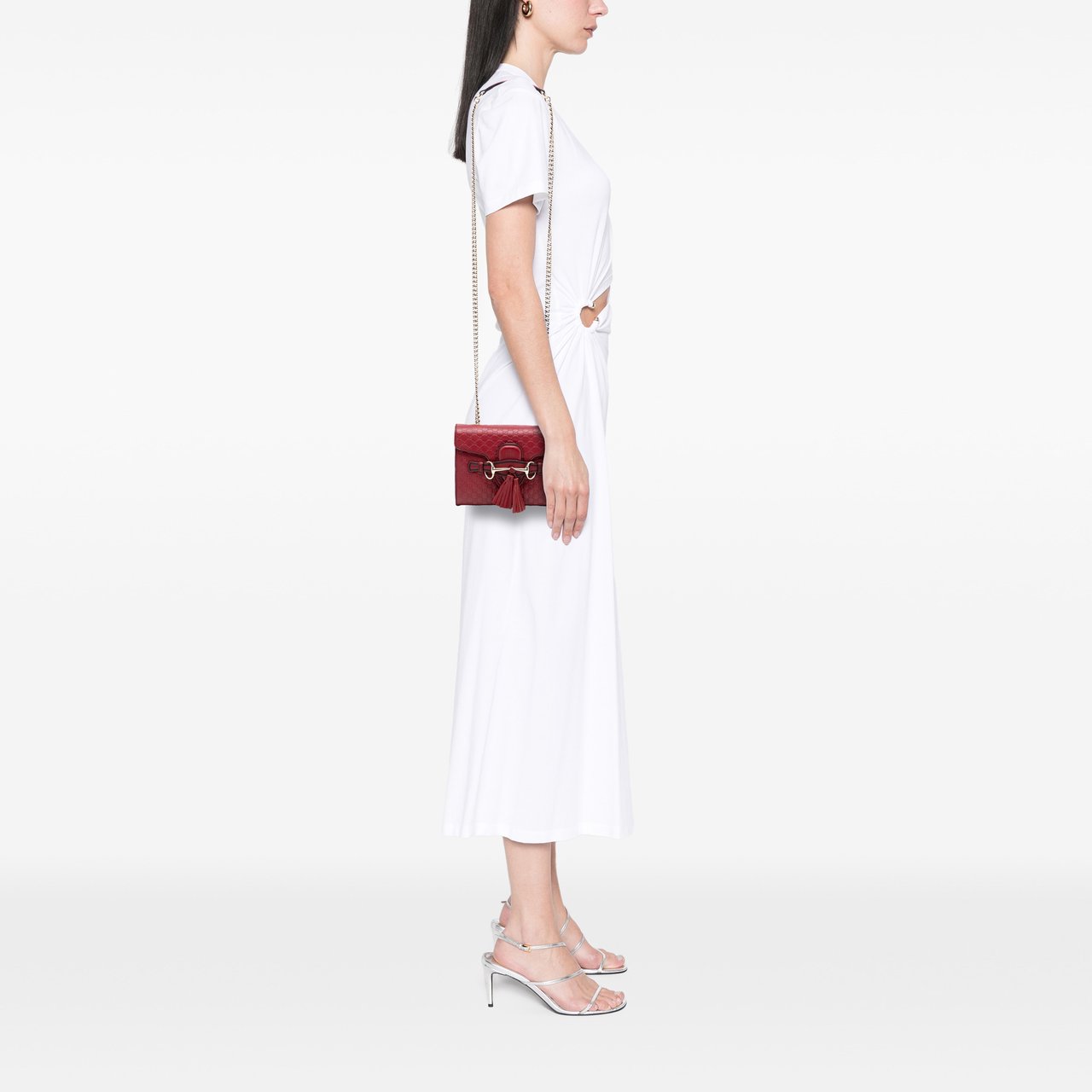 Gucci Mini Microguccissima Emily Crossbody Rood