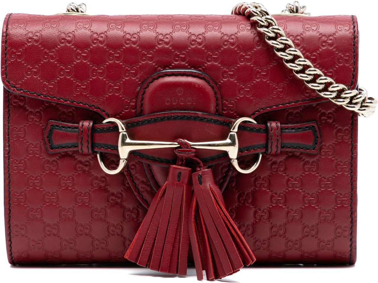 Gucci Mini Microguccissima Emily Crossbody Rood