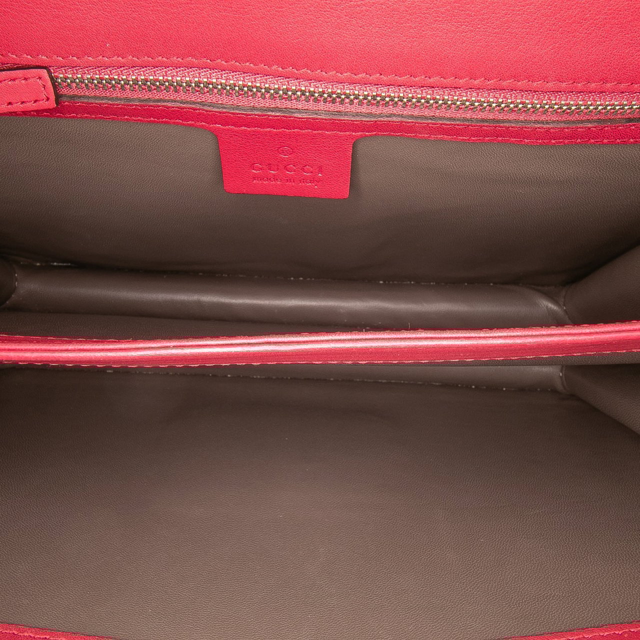 Gucci Medium Patent Dollar Interlocking G Crossbody Rood