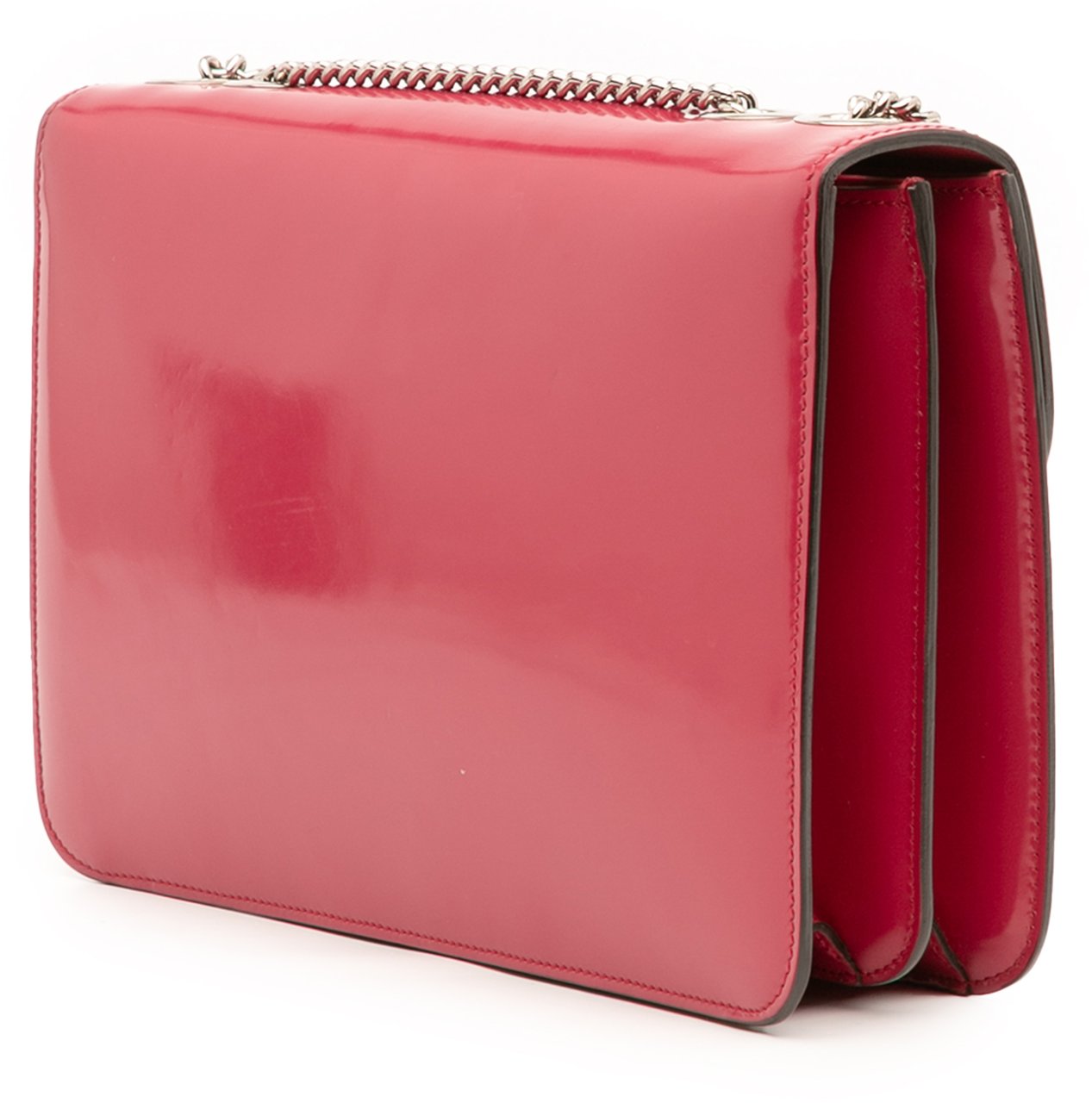 Gucci Medium Patent Dollar Interlocking G Crossbody Rood