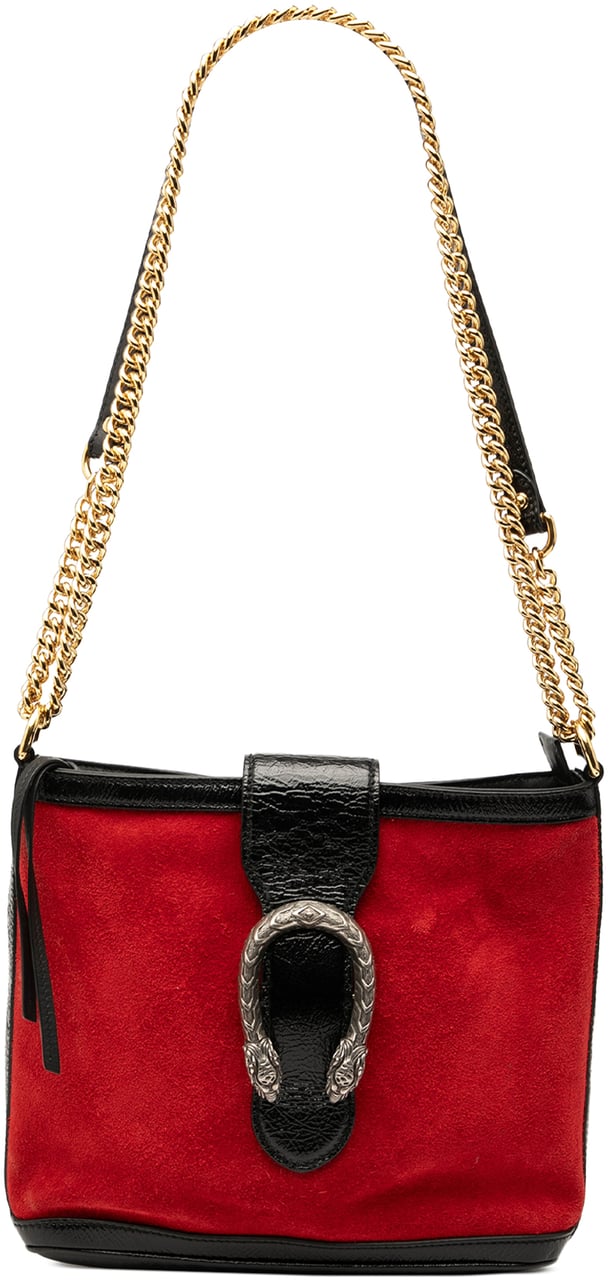 Gucci Suede Dionysus Bucket Bag Rood