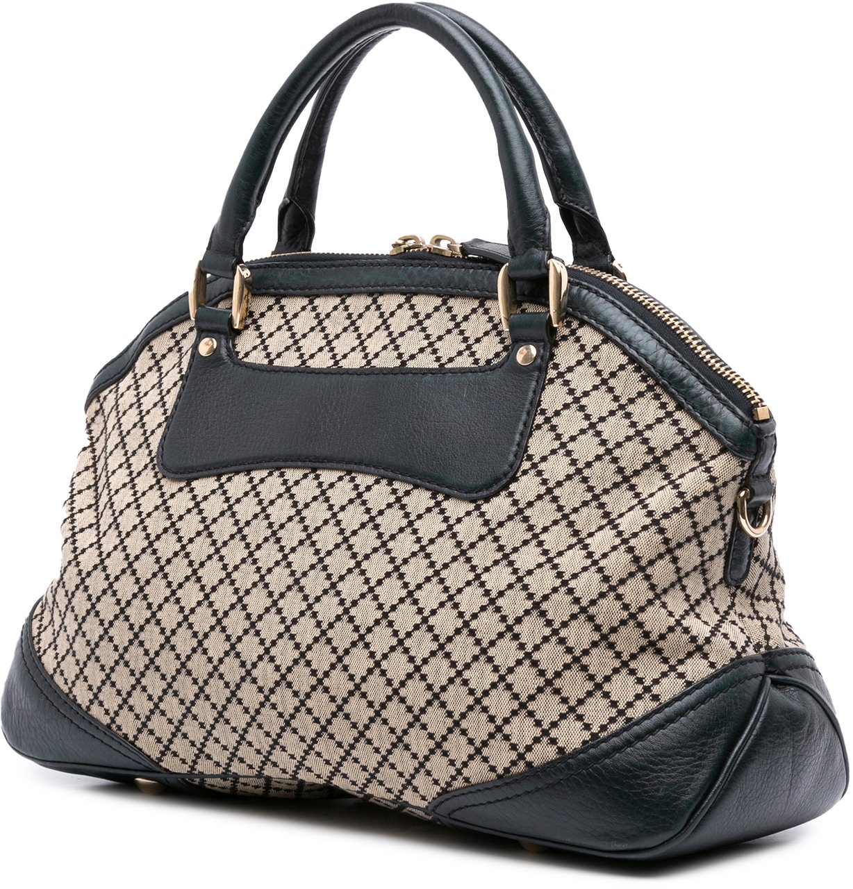 Gucci Diamante Canvas Catherine Dome Satchel Bruin