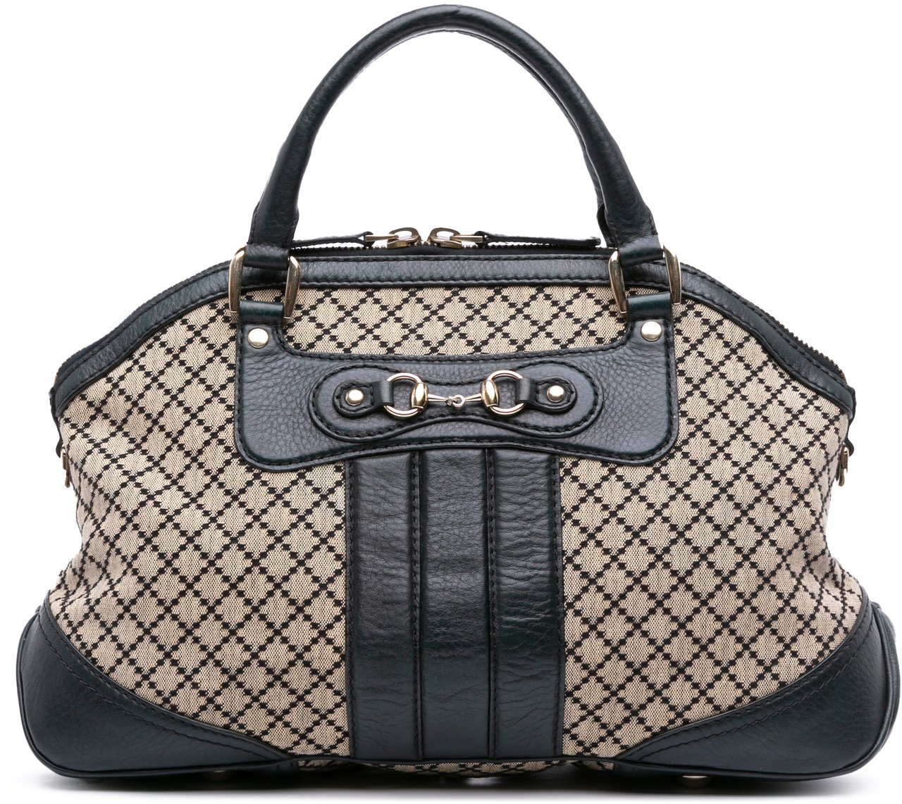 Gucci Diamante Canvas Catherine Dome Satchel Bruin