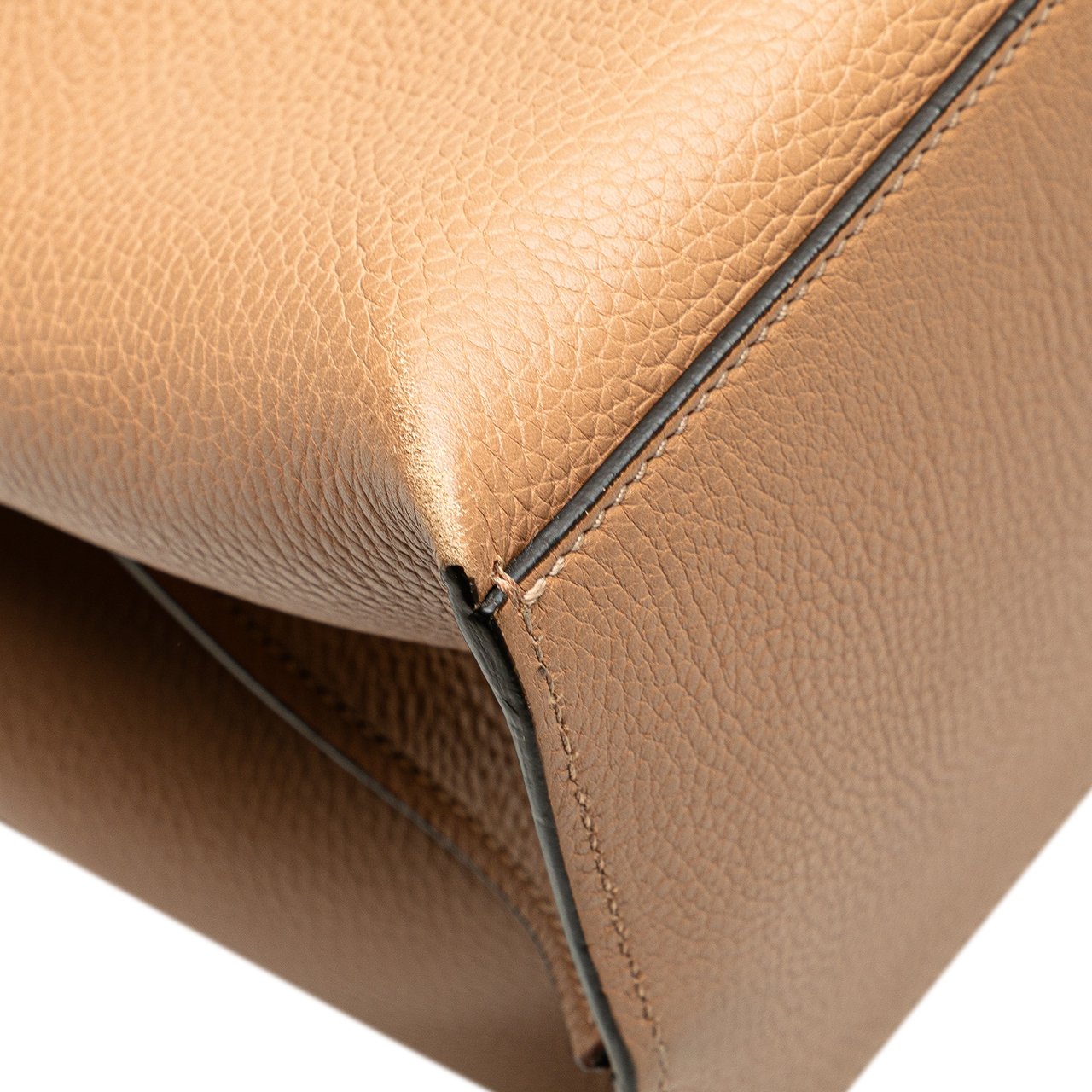 Gucci Large Leather Bamboo Daily Satchel Bruin