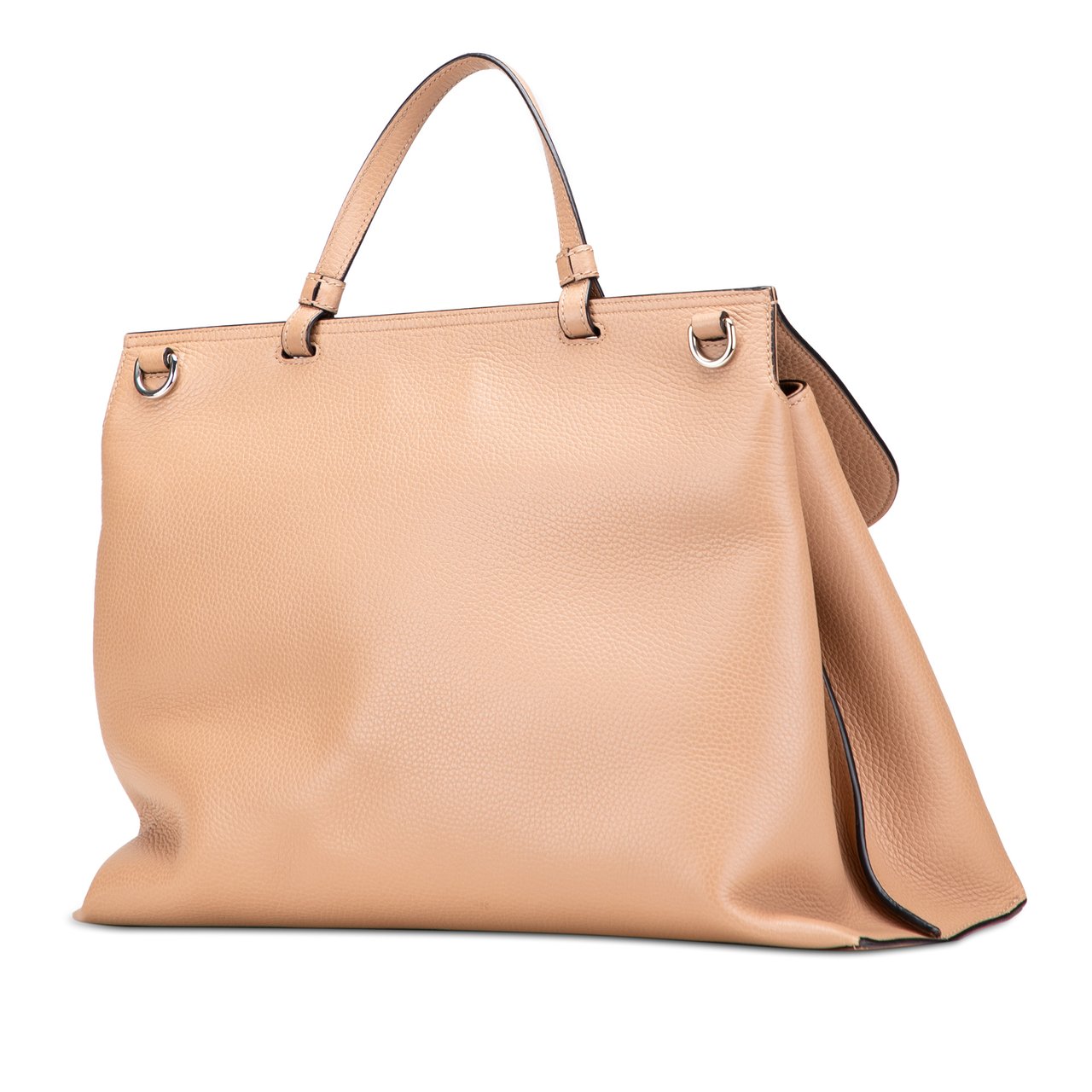 Gucci Large Leather Bamboo Daily Satchel Bruin