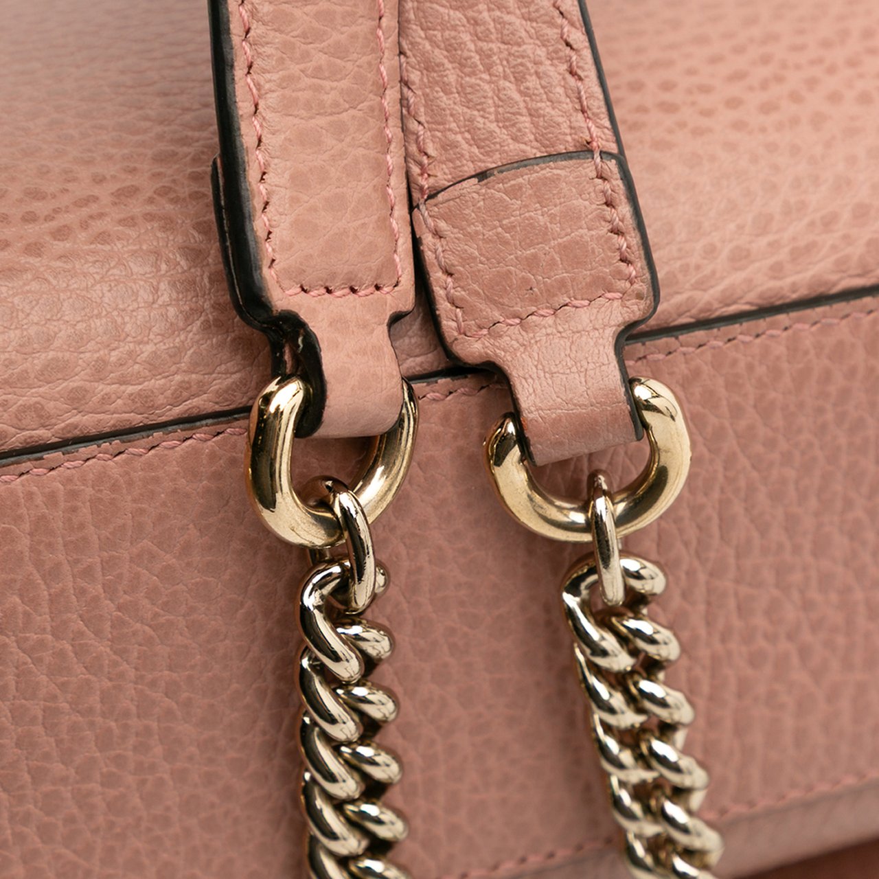 Gucci Small Dollar Calfskin Interlocking G Satchel Roze